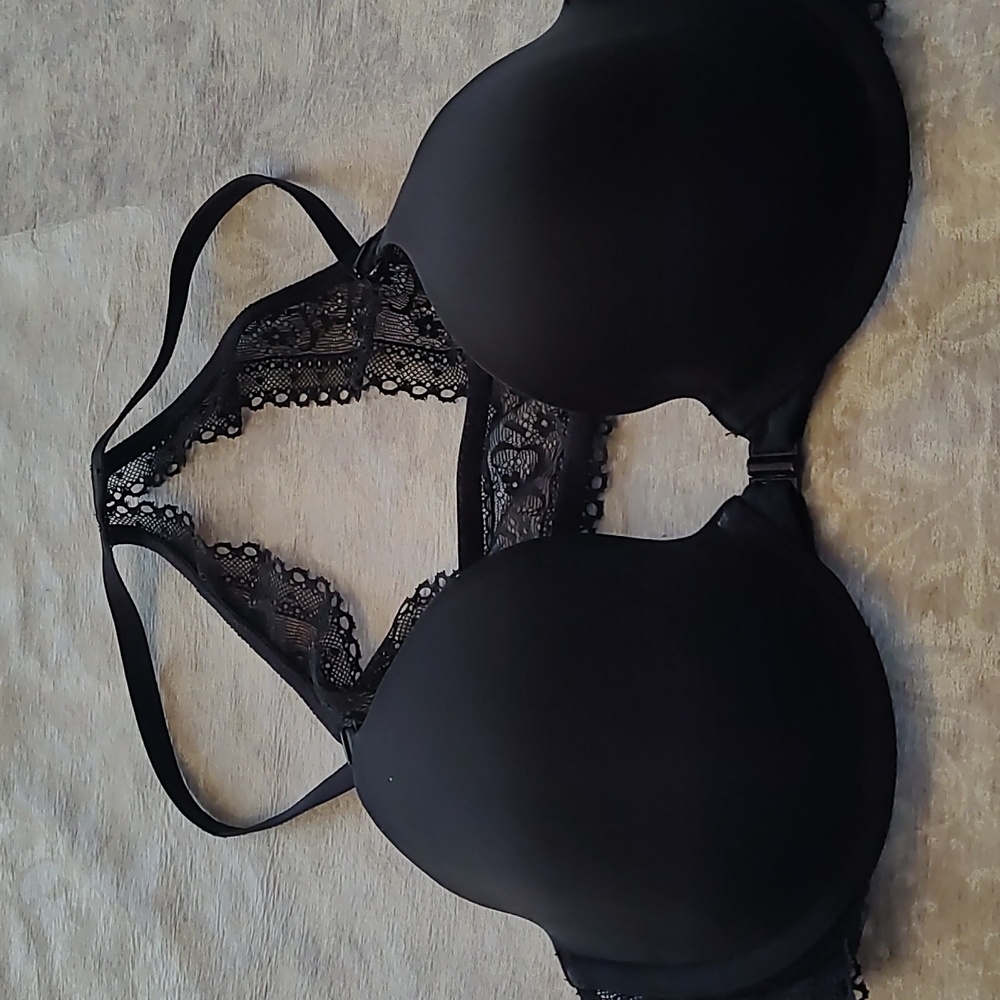 Gap body front closure t-back lace bra 34B